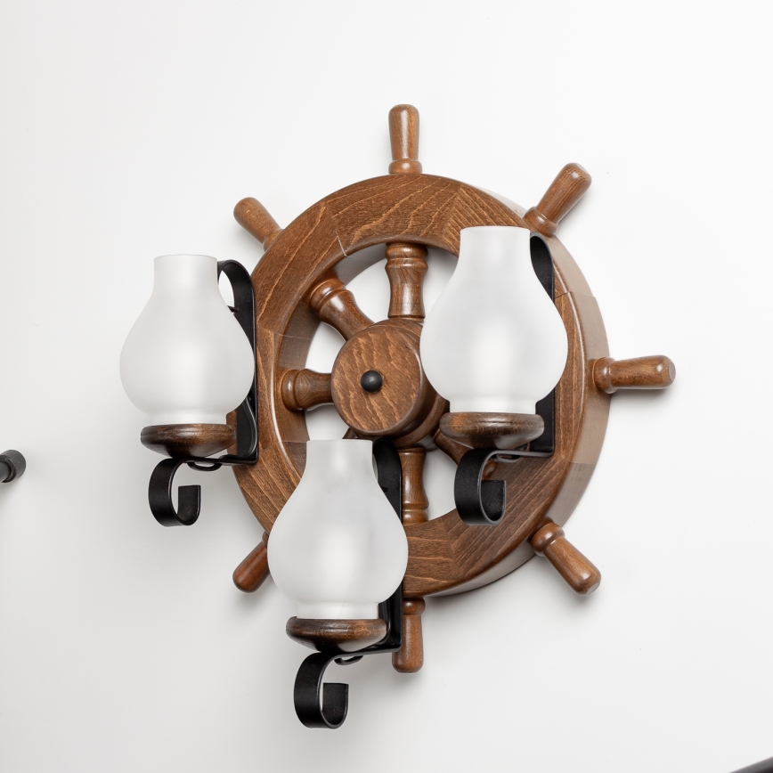 Brilagi - Настенный светильник TIMONA 3xE14/40W/230V бук/орех