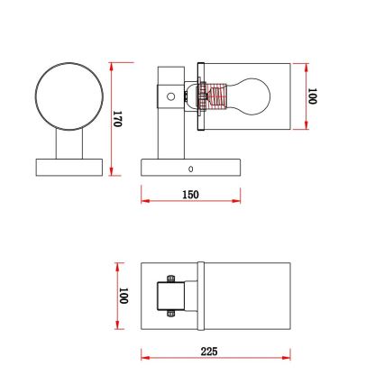 Brilagi - настенный светильник VISTA 1xE27/60Вт/230В дуб
