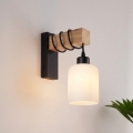 BRILAGI - Настенный светильник WOOD GLASS 1xE27/60W/230V сосна/черный/белый