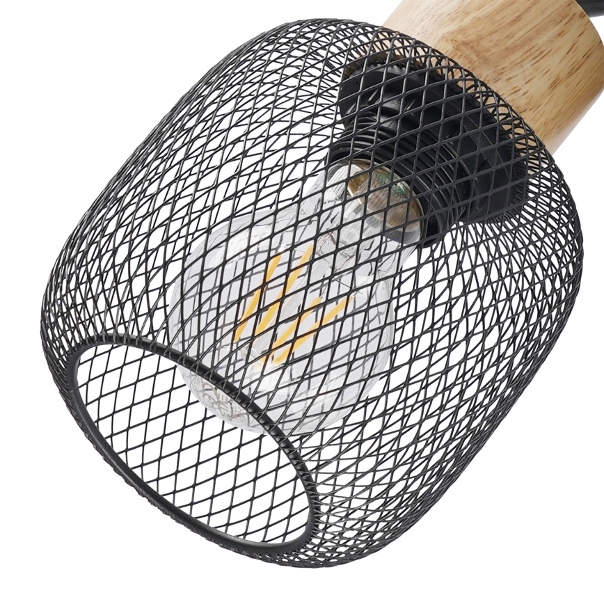 Brilagi - Настенный точечный светильник BASKLITE 1xE27/15W/230V резиновое дерево/черный