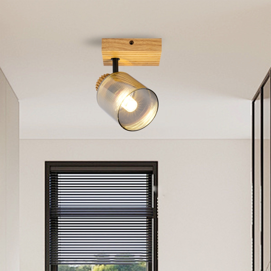 Brilagi - настенный точечный светильник HYGGE 1xE14/15W/230V резиновое дерево/дымчатый