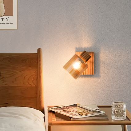 Brilagi - Настенный точечный светильник HYGGE 1xE14/15W/230V дерево/дымчатый