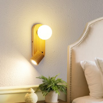 Brilagi - Настенный точечный светильник MODERN WOOD 1xG9/5W/230V + 1xGU10/8W дерево