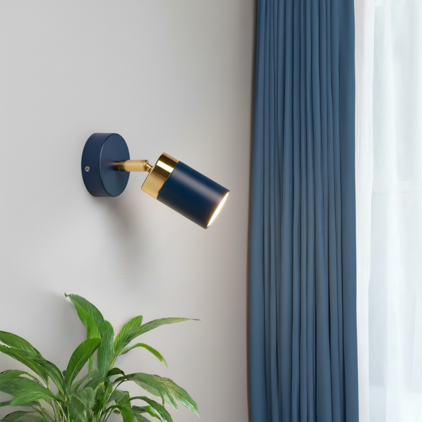 Brilagi - Настенный точечный светильник POKER 1xGU10/25W/230V синее/золотая