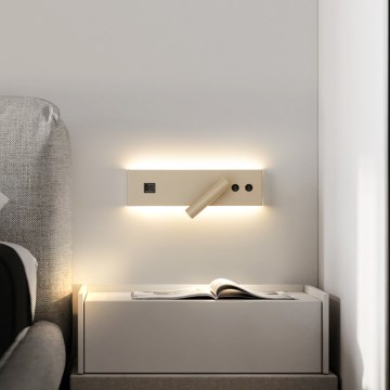 Brilagi - Настенный точечный светильник с USB-портом NOCTIS LED/3W/230V + LED/9W бежевый