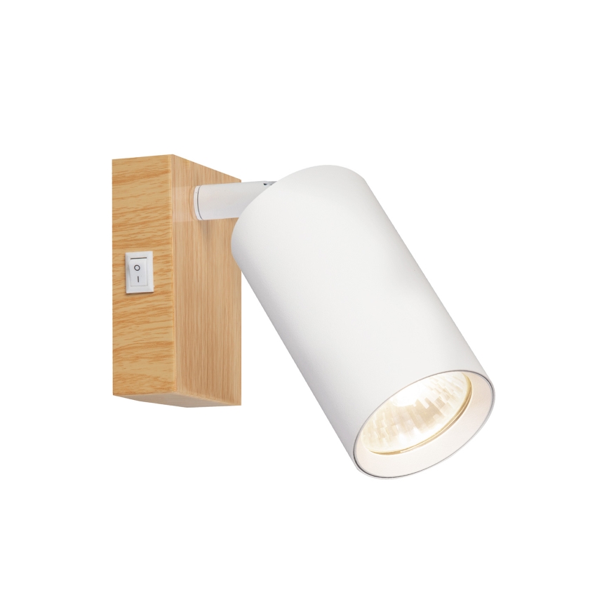 Brilagi - Настенный точечный светильник SELE 1xGU10/30W/230V белый/дубовый декор