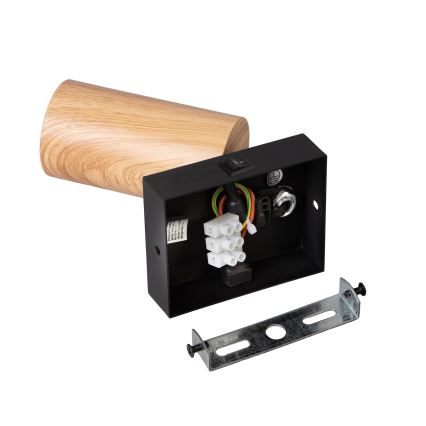 Brilagi - Настенный точечный светильник SELE 1xGU10/30W/230V черный/дубовый декор