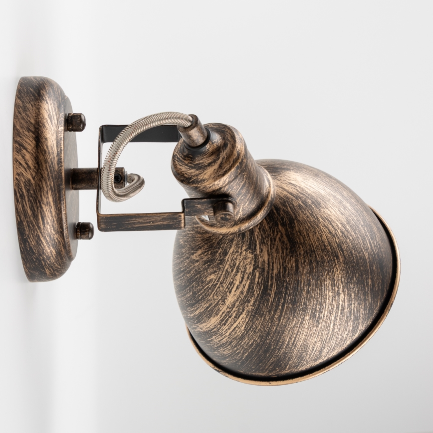 Brilagi - Настенный точечный светильник TECHNO 1xE27/60W/230V бронзовый/патина