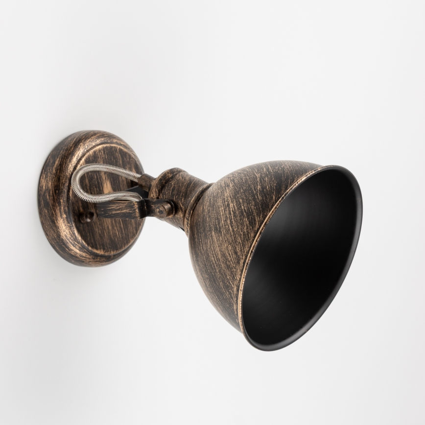 Brilagi - Настенный точечный светильник TECHNO 1xE27/60W/230V бронзовый/патина