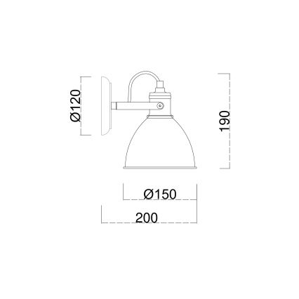 Brilagi - Настенный точечный светильник TECHNO 1xE27/60W/230V бронзовый/патина