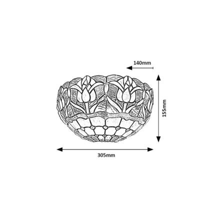 Brilagi - настенный витражный светильник LORAS в стиле Тиффани, 1xE14/40W/230V
