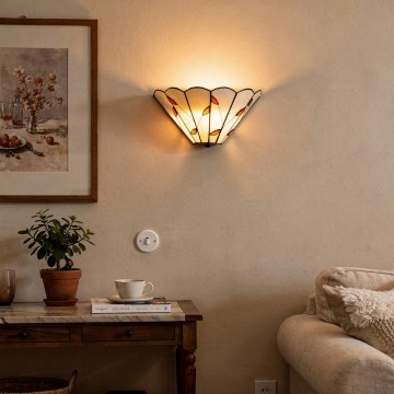 Brilagi - настенный витражный светильник Tiffany FOLIA 1xE14/40W/230V