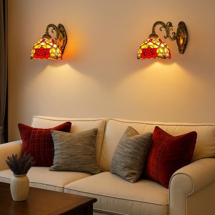 Brilagi - настенный витражный светильник Tiffany GARLAN 1xE27/40W/230V