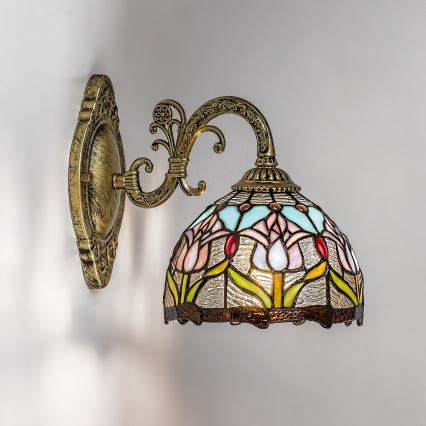Brilagi - настенный витражный светильник Tiffany LORAS 1xE27/40W/230V