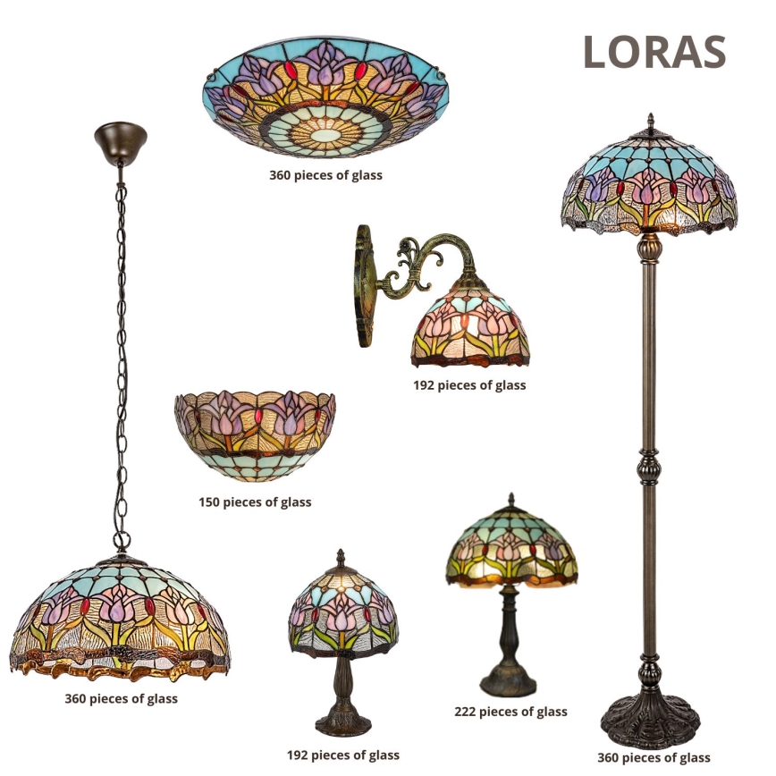 Brilagi - настенный витражный светильник Tiffany LORAS 1xE27/40W/230V