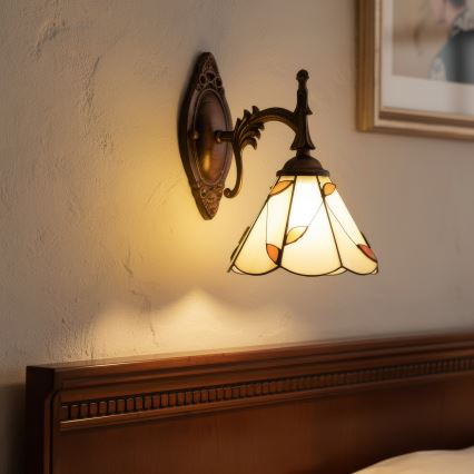 Brilagi - настенный витражный светильник в стиле Тиффани FOLIA 1xE14/40W/230V