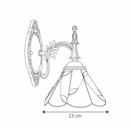 Brilagi - настенный витражный светильник в стиле Тиффани FOLIA 1xE14/40W/230V