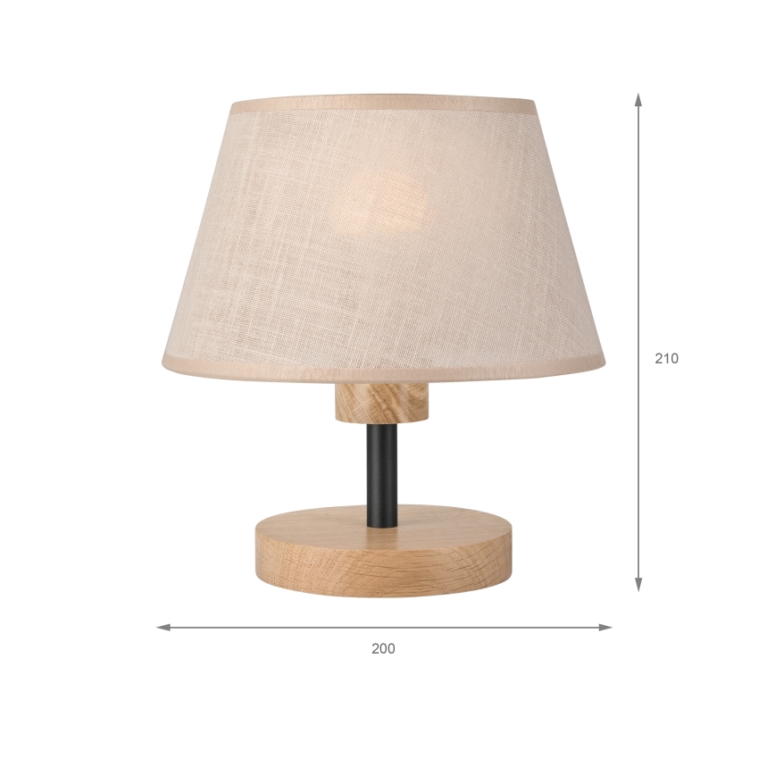 Brilagi - Настільна лампа ANTHONY 1xE27/60W/230V дуб/бежевий