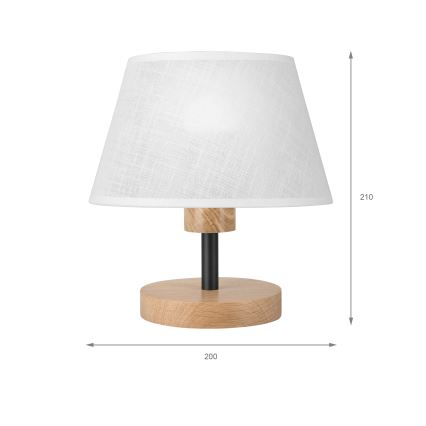 Brilagi - Настільна лампа ANTHONY 1xE27/60W/230V дуб/білий