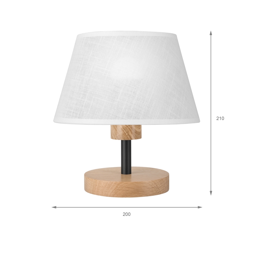 Brilagi - Настільна лампа ANTHONY 1xE27/60W/230V дуб/білий