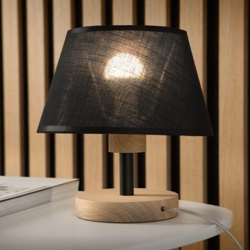 Brilagi - Настільна лампа ANTHONY 1xE27/60W/230V дуб/чорний