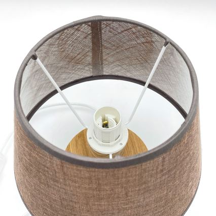 Brilagi - Настільна лампа ANTHONY 1xE27/60W/230V дуб/коричневий