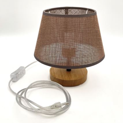 Brilagi - Настільна лампа ANTHONY 1xE27/60W/230V дуб/коричневий