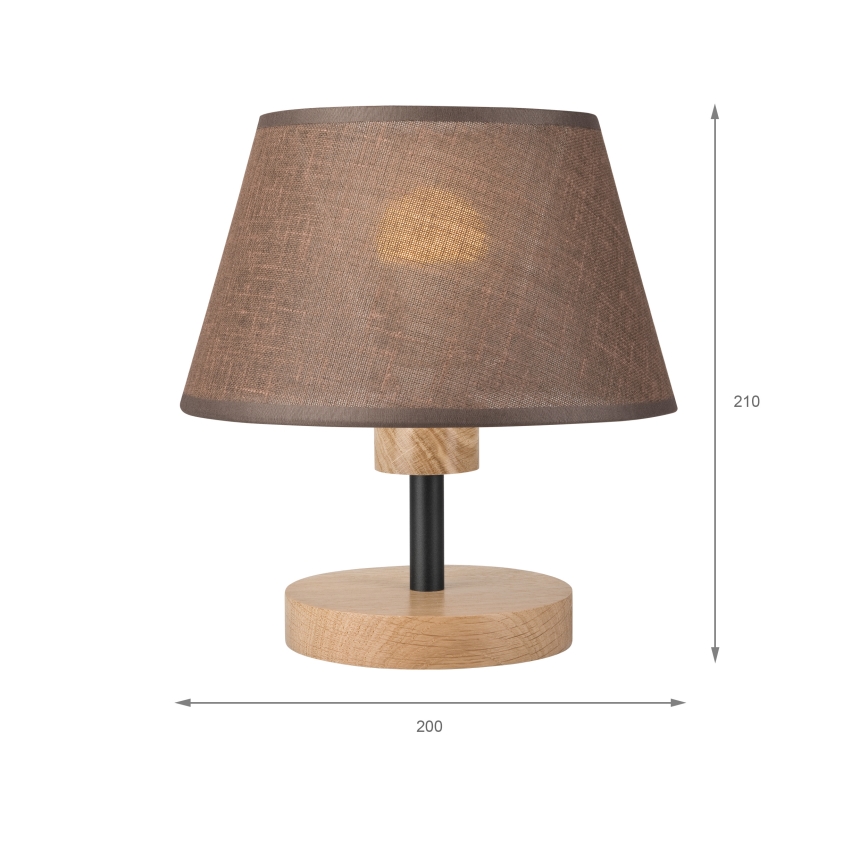 Brilagi - Настільна лампа ANTHONY 1xE27/60W/230V дуб/коричневий