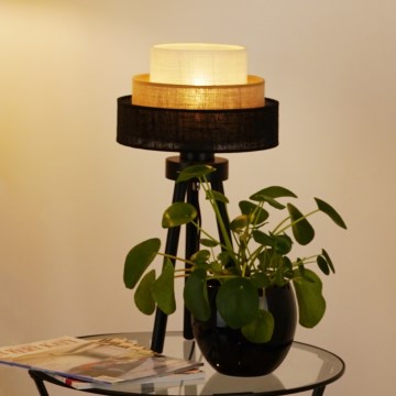 Brilagi - Настільна лампа ASPEN LUNETA 1xE27/15W/230V чорний/бежевий/кремовий