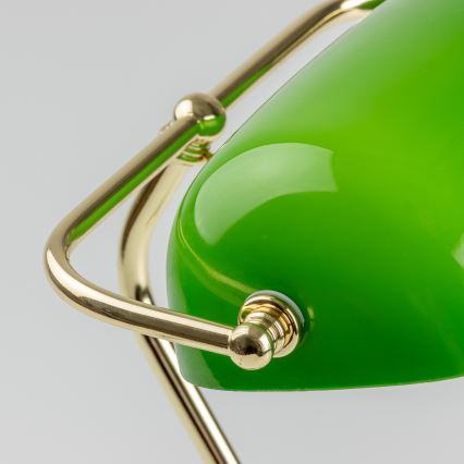 Brilagi - Настільна лампа BANK OFFICE 1xE27/60W/230V чорна/золота/зелена