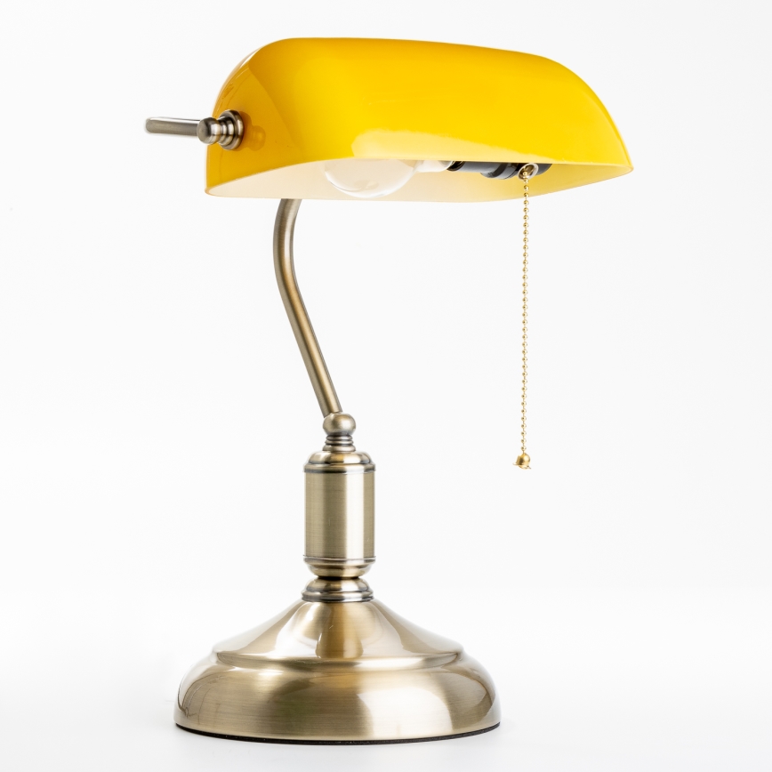 Brilagi - Настільна лампа BANK OFFICE 1xE27/60W/230V латунь/помаранчева