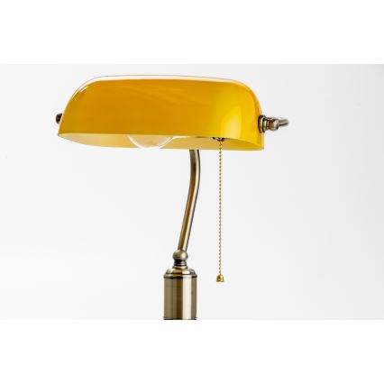 Brilagi - Настільна лампа BANK OFFICE 1xE27/60W/230V латунь/помаранчева