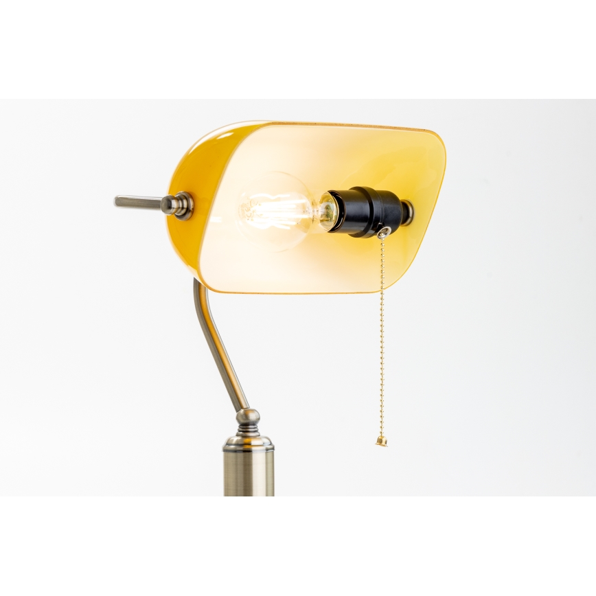 Brilagi - Настільна лампа BANK OFFICE 1xE27/60W/230V латунь/помаранчева