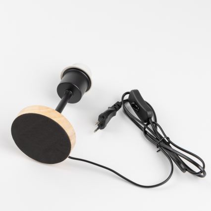 BRILAGI - Дитяча настільна лампа BOBO WOOD 1xE27/25W/230V дуб/чорна/біла/синя/ведмежата