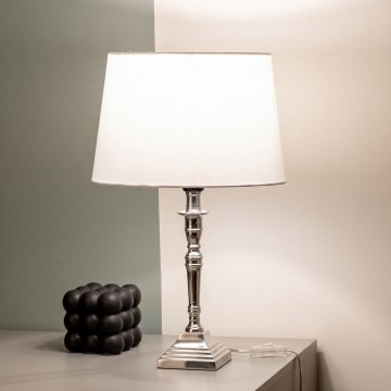BRILAGI - Настільна лампа CERIA 1xE27/60W/230V Ø 30 см срібляста/біла
