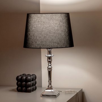 BRILAGI - Настільна лампа CERIA 1xE27/60W/230V Ø 30 см срібляста/чорна