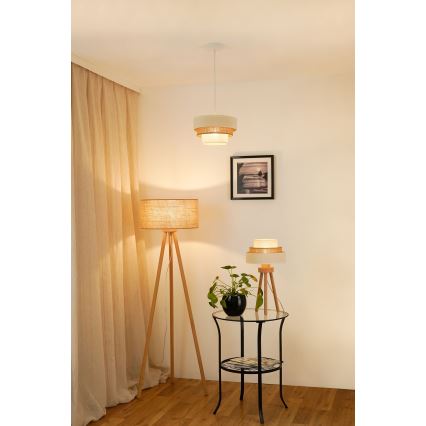 Brilagi - Настільна лампа DENVER LUNETA 1xE27/15W/230V бежево-коричнево-кремова