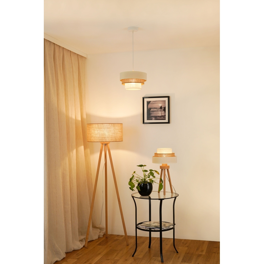 Brilagi - Настільна лампа DENVER LUNETA 1xE27/15W/230V бежевий/коричневий/кремовий