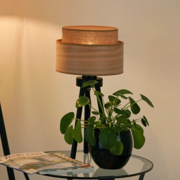 Brilagi - Настільна лампа MONTANA BOHO 1xE27/15W/230V коричневий/чорний