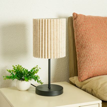 Brilagi - Настільна лампа NORDIC WAVE 1xE27/15W/230V льон/чорна