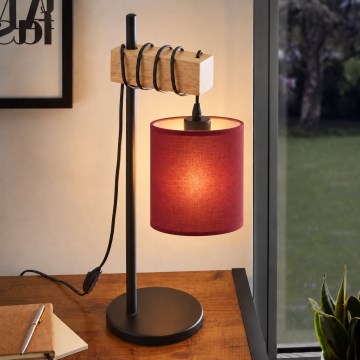 BRILAGI - Настільна лампа NUBILA 1xE27/40W/230V коричнева/чорна/помпейсько-червона