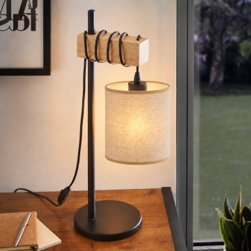 BRILAGI - Настільна лампа NUBILA 1xE27/40W/230V коричнева/чорна/світло-коричнева