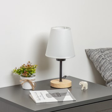 Brilagi - Настільна лампа NUBILA WOOD 1xE27/25W/230V дуб/білий