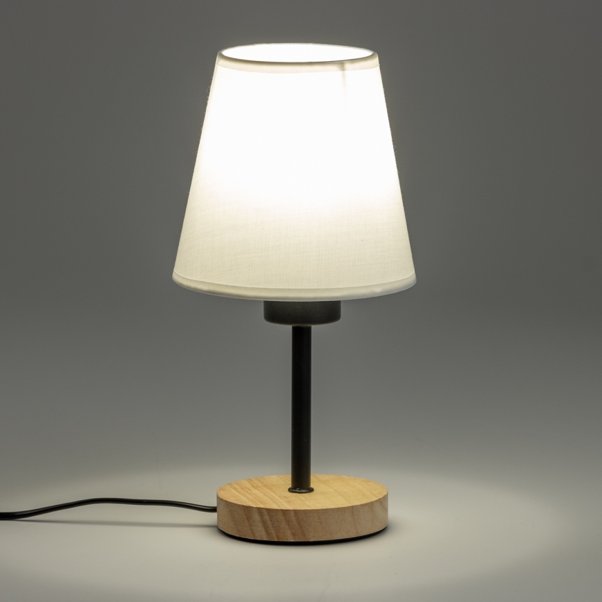 Brilagi - Настільна лампа NUBILA WOOD 1xE27/25W/230V дуб/білий