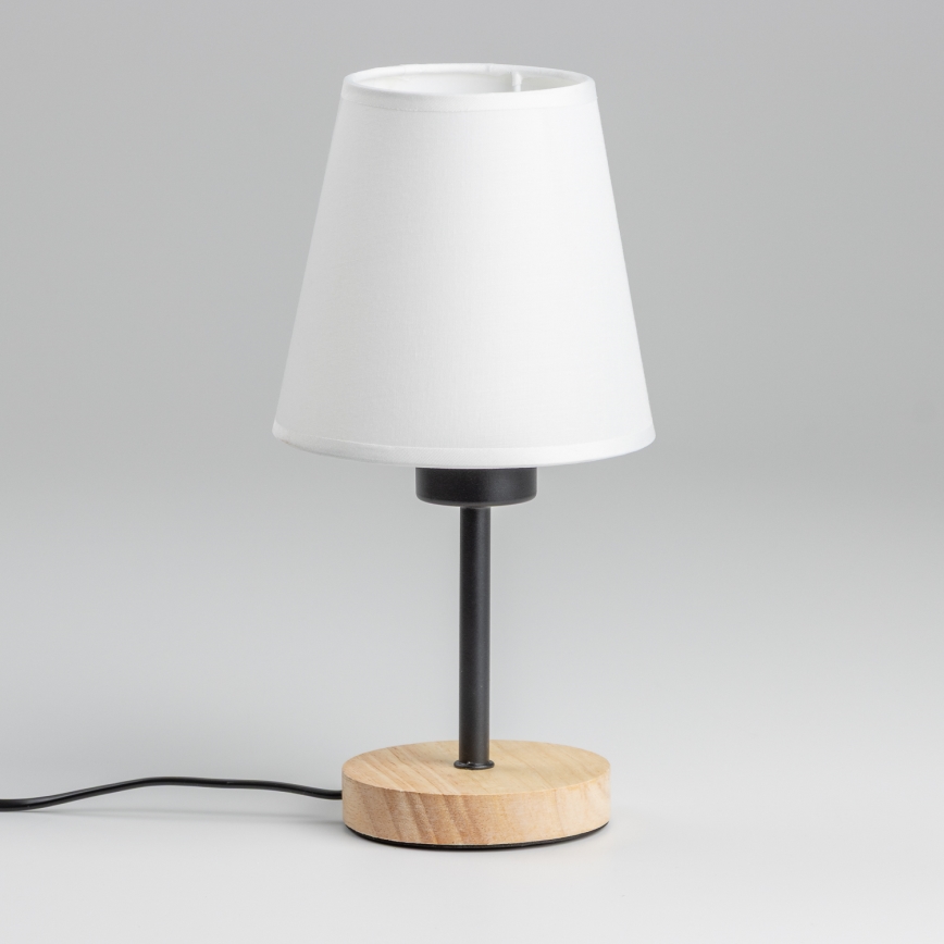 Brilagi - Настільна лампа NUBILA WOOD 1xE27/25W/230V дуб/білий