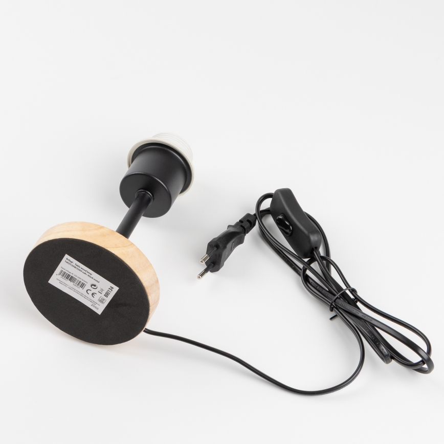 Brilagi - Настільна лампа NUBILA WOOD 1xE27/25W/230V дуб/чорний/світло-сірий