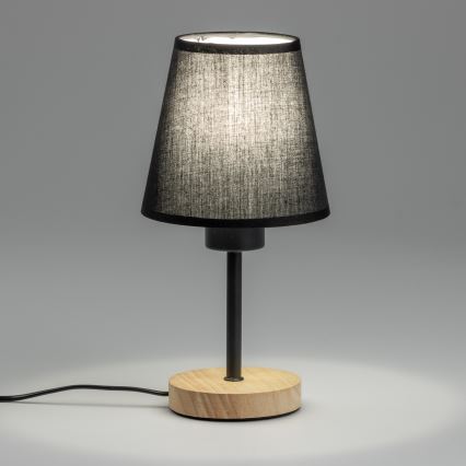 Brilagi - Настільна лампа NUBILA WOOD 1xE27/25W/230V дуб/чорний