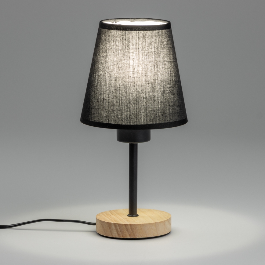 Brilagi - Настільна лампа NUBILA WOOD 1xE27/25W/230V дуб/чорний