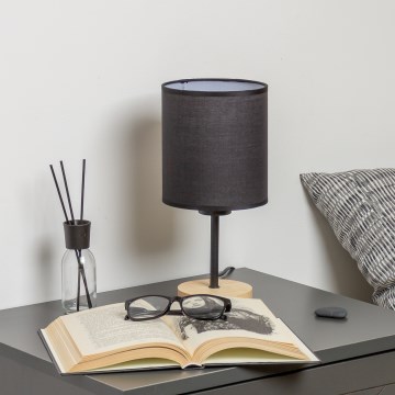 Brilagi - Настільна лампа NUBILA WOOD 1xE27/25W/230V дуб/чорний