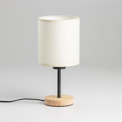 Brilagi - Настільна лампа NUBILA WOOD 1xE27/25W/230V дуб/чорний/кремовий